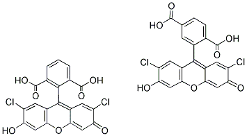 5-(AND-6)-CARBOXY-2',7'-DICHLOROFLUORESCEIN 结构式