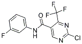 N5-(3-FLUOROPHENYL)-2-CHLORO-4-(TRIFLUOROMETHYL)PYRIMIDINE-5-CARBOXAMIDE 结构式