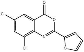 6,8-Dichloro-2-(2-thienyl)-4H-3,1-benzoxazin-4-one 结构式