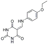 5-(((4-ETHOXYPHENYL)AMINO)METHYLENE)-1,3-DIAZAPERHYDROINE-2,4,6-TRIONE 结构式