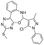 6-(5-Chloro-3-methyl-1-phenyl-1H-pyrazol-4-yl)-3-(methylthio)-6,7-dihydro[1,2,4]triazino[5,6-d][3,1]benzoxazepine 结构式