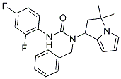 N-BENZYL-N'-(2,4-DIFLUOROPHENYL)-N-(2,3-DIHYDRO-3,3-DIMETHYL-(1H)-PYRROLIZIN-1-YL)UREA 结构式