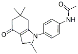N-(4-(2,6,6-TRIMETHYL-4-OXO-5,6,7-TRIHYDROINDOLYL)PHENYL)ETHANAMIDE 结构式