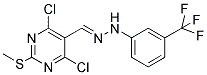 4,6-DICHLORO-2-(METHYLTHIO)PYRIMIDINE-5-CARBALDEHYDE 5-[3-(TRIFLUOROMETHYL)PHENYL]HYDRAZONE 结构式