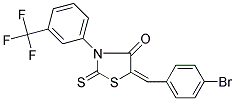 (5E)-5-(4-BROMOBENZYLIDENE)-2-THIOXO-3-[3-(TRIFLUOROMETHYL)PHENYL]-1,3-THIAZOLIDIN-4-ONE 结构式