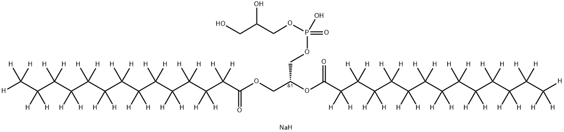 1,2-DIMYRISTOYL-D54-SN-GLYCERO-3-[PHOSPHO-RAC-(1-GLYCEROL)] (SODIUM SALT);14:0 PG-D54 结构式