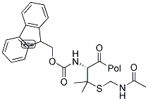 FMOC-BETA,BETA-DIMETHYL-CYS(ACM)-P-ALKOXYBENZYL ALCOHOL RESIN 结构式