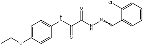 2-[2-(2-Chlorobenzylidene)hydrazino]-N-(4-ethoxyphenyl)-2-oxoacetamide 结构式