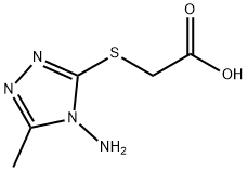 (4-AMINO-5-METHYL-4H-[1,2,4]TRIAZOL-3-YLSULFANYL)-ACETIC ACID 结构式