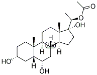 5-BETA-PREGNAN-3-ALPHA, 6-ALPHA, 17,20-BETA-TETROL 20-ACETATE 结构式