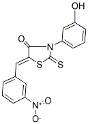 (5Z)-3-(3-HYDROXYPHENYL)-5-(3-NITROBENZYLIDENE)-2-THIOXO-1,3-THIAZOLIDIN-4-ONE 结构式