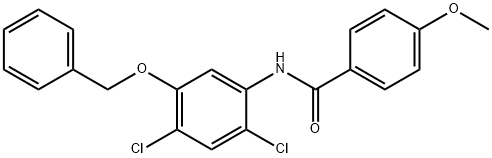 N-[5-(Benzyloxy)-2,4-dichlorophenyl]-4-methoxybenzenecarboxamide 结构式