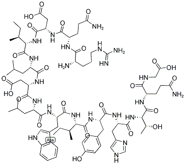 Arg-Gln-Asp-Ile-Leu-Asp-Leu-Trp-Ile-Tyr-His-Thr-Gln-Gly 结构式