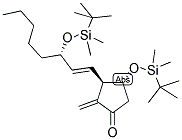 2-METHYLIDENE-3-(R)-(3-(S)-T-BUTYLDIMETHYLSILOXY-OCT-1-(E)-ENE-1-YL)-4-(R)-T-BUTYL-DIMETHYLSILOXY-CYCLOPENTANONE 结构式