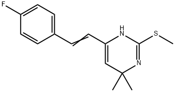 4-(4-FLUOROSTYRYL)-6,6-DIMETHYL-1,6-DIHYDRO-2-PYRIMIDINYL METHYL SULFIDE 结构式