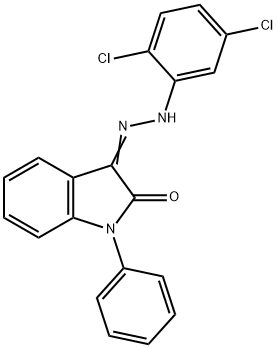 3-((2,5-二氯苯基)二氮烯基)-1-苯基-1H-吲哚-2-醇 结构式