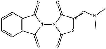 2-(5-[(DIMETHYLAMINO)METHYLENE]-4-OXO-2-THIOXO-1,3-THIAZOLAN-3-YL)-1H-ISOINDOLE-1,3(2H)-DIONE 结构式