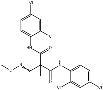 N1,N3-BIS(2,4-DICHLOROPHENYL)-2-[(METHOXYIMINO)METHYL]-2-METHYLMALONAMIDE 结构式