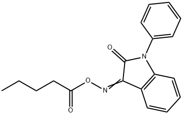 3-[(PENTANOYLOXY)IMINO]-1-PHENYL-1,3-DIHYDRO-2H-INDOL-2-ONE 结构式