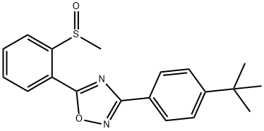 2-(3-[4-(TERT-BUTYL)PHENYL]-1,2,4-OXADIAZOL-5-YL)PHENYL METHYL SULFOXIDE 结构式