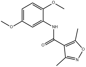 N-(2,5-DIMETHOXYPHENYL)-3,5-DIMETHYL-4-ISOXAZOLECARBOXAMIDE 结构式