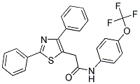 2-(2,4-DIPHENYL-1,3-THIAZOL-5-YL)-N-[4-(TRIFLUOROMETHOXY)PHENYL]ACETAMIDE 结构式