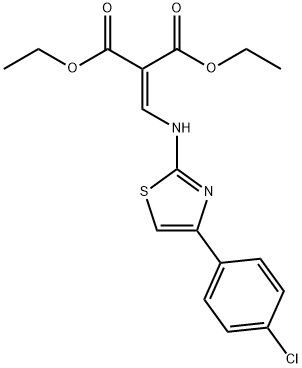 DIETHYL 2-(([4-(4-CHLOROPHENYL)-1,3-THIAZOL-2-YL]AMINO)METHYLENE)MALONATE 结构式