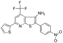 2-(4-NITROPHENYL)-6-THIOPHEN-2-YL-4-TRIFLUOROMETHYL-THIENO[2,3-B]PYRIDIN-3-YLAMINE 结构式