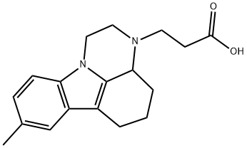 3-(8-METHYL-1,2,3A,4,5,6-HEXAHYDRO-PYRAZINO-[3,2,1-JK]CARBAZOL-3-YL)PROPIONIC ACID 结构式