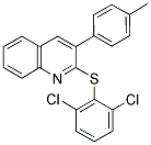 2,6-DICHLOROPHENYL 3-(4-METHYLPHENYL)-2-QUINOLINYL SULFIDE 结构式