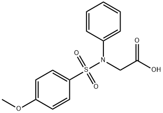 2-([(4-METHOXYPHENYL)SULFONYL]ANILINO)ACETIC ACID 结构式