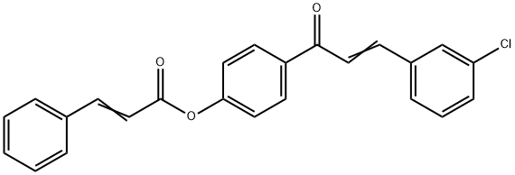 4-[3-(3-CHLOROPHENYL)ACRYLOYL]PHENYL 3-PHENYLACRYLATE 结构式