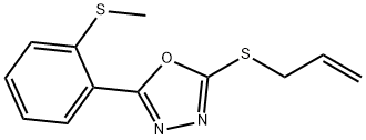 2-(ALLYLSULFANYL)-5-[2-(METHYLSULFANYL)PHENYL]-1,3,4-OXADIAZOLE 结构式