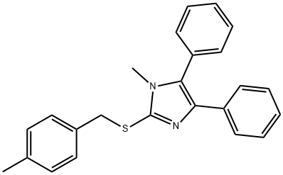 1-METHYL-2-[(4-METHYLBENZYL)SULFANYL]-4,5-DIPHENYL-1H-IMIDAZOLE 结构式