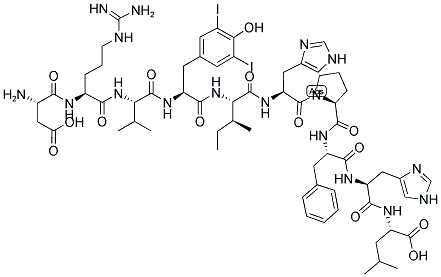 (3,5-DIIODO-TYR4)-ANGIOTENSIN II 结构式