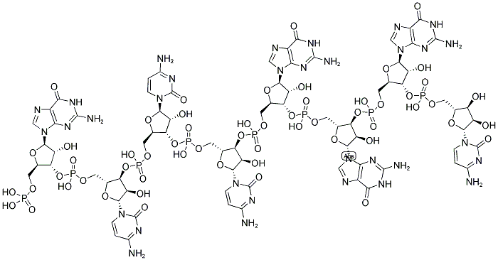 GCCCGGGC, 5'-PHOSPHORYLATED 结构式