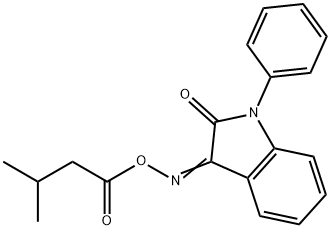 3-([(3-METHYLBUTANOYL)OXY]IMINO)-1-PHENYL-1,3-DIHYDRO-2H-INDOL-2-ONE 结构式