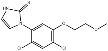 1-[2,4-DICHLORO-5-(2-METHOXYETHOXY)PHENYL]-1H-IMIDAZOL-2-YLHYDROSULFIDE 结构式