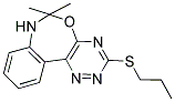 6,6-DIMETHYL-3-(PROPYLTHIO)-6,7-DIHYDRO[1,2,4]TRIAZINO[5,6-D][3,1]BENZOXAZEPINE 结构式