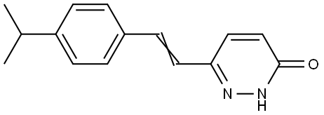 (E)-6-(4-异丙基苯乙烯基)哒嗪-3(2H)-酮 结构式