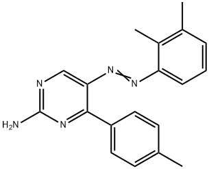 5-[2-(2,3-DIMETHYLPHENYL)DIAZENYL]-4-(4-METHYLPHENYL)-2-PYRIMIDINAMINE 结构式