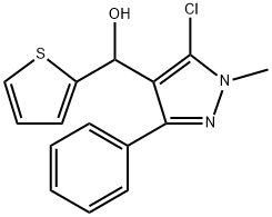 (5-CHLORO-1-METHYL-3-PHENYL-1H-PYRAZOL-4-YL)(2-THIENYL)METHANOL 结构式