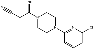 3-[4-(6-CHLORO-2-PYRIDINYL)PIPERAZINO]-3-IMINOPROPANENITRILE 结构式