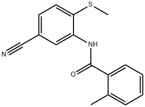 N-[5-CYANO-2-(METHYLSULFANYL)PHENYL]-2-METHYLBENZENECARBOXAMIDE 结构式