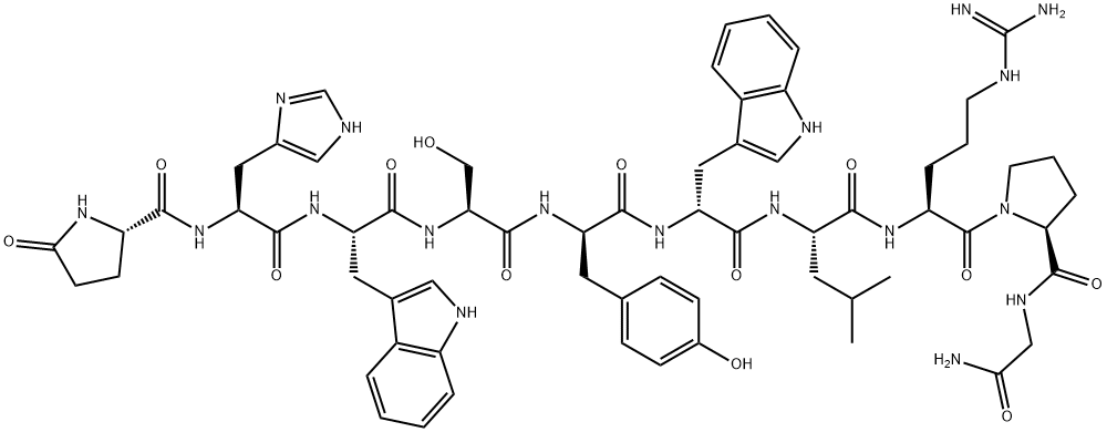 (D-TYR5,D-TRP6)-LHRH 结构式