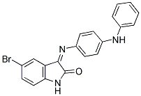 3-((4-(PHENYLAMINO)PHENYL)IMINO)-5-BROMOINDOLIN-2-ONE 结构式