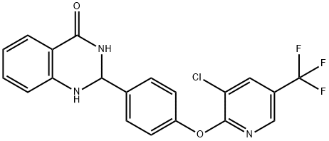 2-(4-(3-CHLORO-5-(TRIFLUOROMETHYL)-2-PYRIDYLOXY)PHENYL)-1,2,3-TRIHYDROQUINAZOLIN-4-ONE 结构式