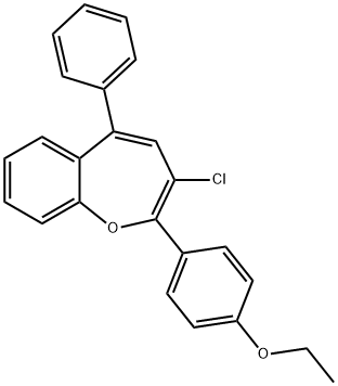 3-CHLORO-2-(4-ETHOXYPHENYL)-5-PHENYL-1-BENZOXEPINE 结构式