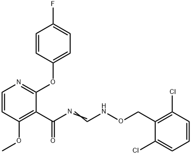 N-(([(2,6-DICHLOROBENZYL)OXY]IMINO)METHYL)-2-(4-FLUOROPHENOXY)-4-METHOXYNICOTINAMIDE 结构式