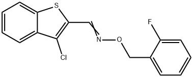 3-CHLORO-1-BENZOTHIOPHENE-2-CARBALDEHYDE O-(2-FLUOROBENZYL)OXIME 结构式